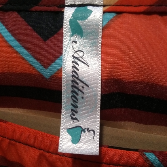 Southwest Pattern Bell Sleeve Auditions Dress Lrg - Picture 5 of 6